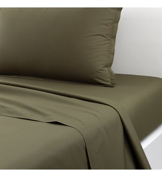 Drap plat en percale de coton Desforges