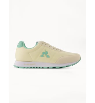 Sneakers retro-running Racerone - Le Coq Sportif - White aspargus et mist green