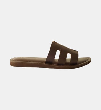 Sandales plates Emia - Les Tropeziennes par M. Belarbi - Marron