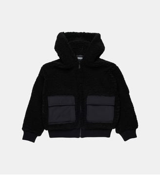 Veste à capuche Teddy avec logo maxi - Dsquared2 - Noir