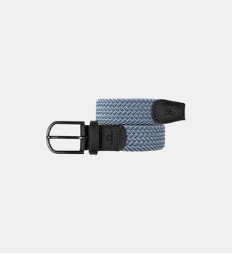 Ceinture tressée élastique Chicago - Billybelt - Bleu et beige