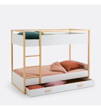 Lits superposés - La Redoute Interieurs - Blanc bois