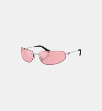 Lunettes de soleil Ovale MU A50S - Miu Miu - Argent