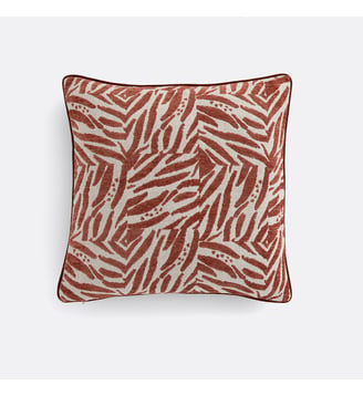 Housse de coussin 50x50cm, en jacquard - La Redoute Interieurs - Naturel et terracotta