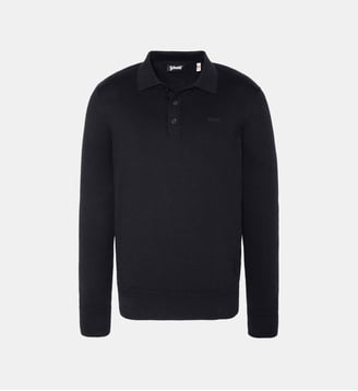 Pull col polo - Schott - Noir
