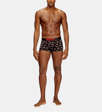 Lot de trois boxers imprimé cœurs et cerises - Diesel - Noir et rouge