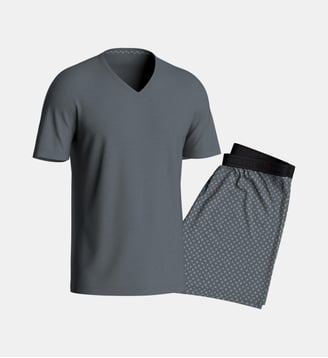 Pyjama court avec ceinture élastiquée - Impetus - Gris