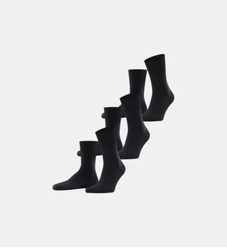 Chaussettes Run 3-Pack Coton - Falke - Noir basic