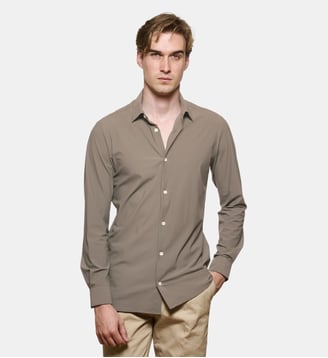Chemise performance taupe infroissable - Atelier Privé - Taupe