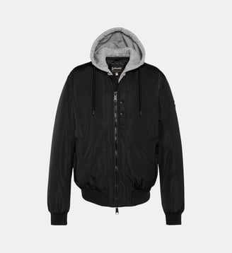 Blouson à capuche avec plastron amovible - Schott - Noir