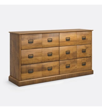 Commode, pin massif, 6 tiroirs - La Redoute Interieurs - Bois foncé