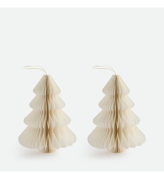 Lot de 2 sapins pliables, hauteur 20 cm - La Redoute Interieurs - Blanc