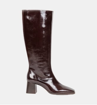 Bottes Lennie Cuir Verni Froissé - Bobbies - Noir