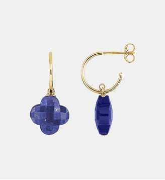 Boucles d'oreilles, lapis lazuli, or jaune - Morganne Bello - Or jaune