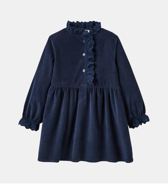 Robe  en velours - Cyrillus - Bleu marine