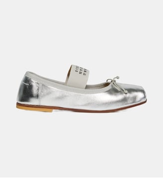 Ballerines en cuir à bout carré MM6 Maison Margiela