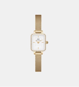 Montre Quadro mini Blanc DW00100730 - Daniel Wellington - Doré