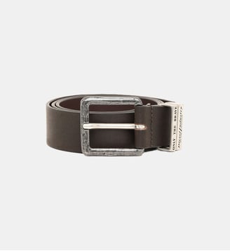 Ceinture cuir boucle - Diesel - Marron