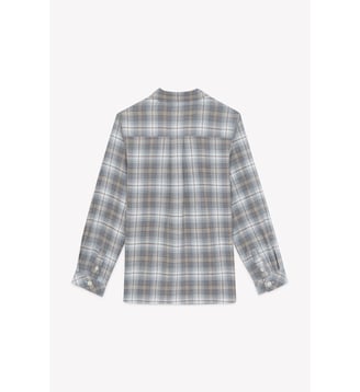 Chemise -  moyen coton carreaux - Tartine Et Chocolat - Gris clair