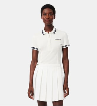 Polo Petit Piqué Édition Roland-Garros - Lacoste - Blanc