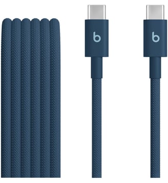 Câble de charge tissé USB-C vers USB-C 1M50 Bleu nitro - Beats - Bleu