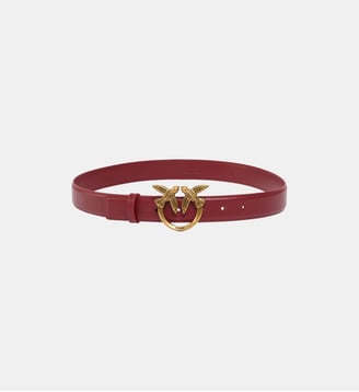 Ceinture love birds en cuir Pinko