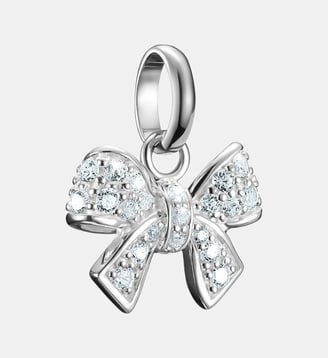 Pendentif Charm nœud avec pierres blanches Connect - Thomas Sabo - Argent