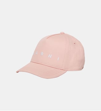 Casquette de baseball en gabardine avec logo - Marni - Rose