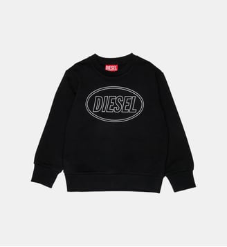 Sweat-shirt à col rond avec logo - Diesel Kids - Noir