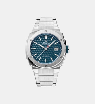 Montre automatique Alpiner Bleu foncé AL-525TB3AE6B - Alpina - Argenté