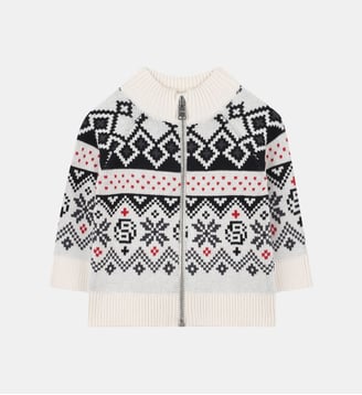 Cardigan con colletto rialzato - BOSS Kidswear - Vanille