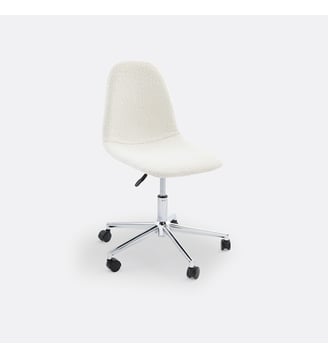 Chaise de bureau bouclette - La Redoute Interieurs - Écru