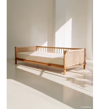 Lit individuel en chêne massif Latitude + sofa extension - Nobodinoz - Natural