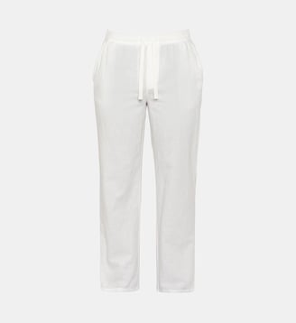 Pantalon en lin mélangé - Schott - Blanc