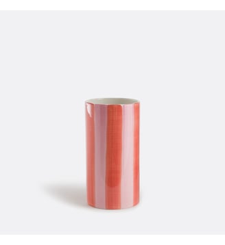 Vase en céramique, à rayures, hauteur 18 cm La Redoute Interieurs