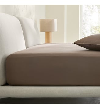 Drap-housse satin de coton lavé 200 fils, bonnet 30 cm AM.PM