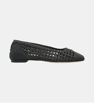 Ballerine venetie - cuir lisse - Charles Kammer - Noir