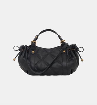 Mini sac à main en cuir matelassé - 12H - Gerard Darel - Noir