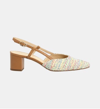 Escarpin sling blackpool - cuir lisse - Manfield - Multicolore