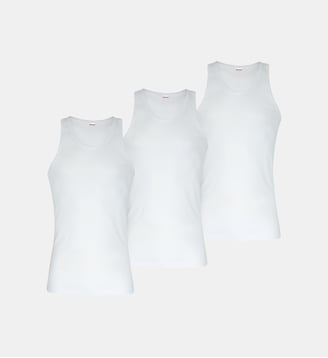 Lot de 3 débardeurs 208 coton peigné - Eminence - Blanc