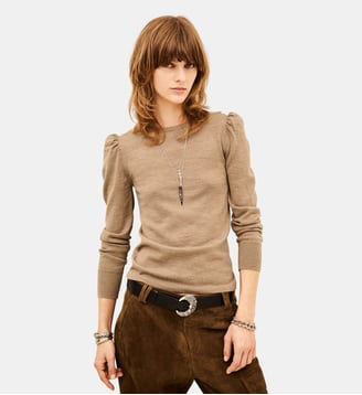 Pull Britanie - Ba&sh - Camel chiné