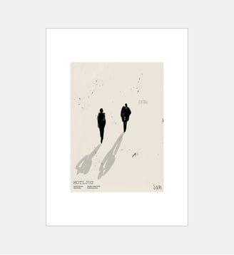Poster   Motljus - The Poster Club x Sandra Blomén Maschinsky - Poster & Frame - Noir et blanc
