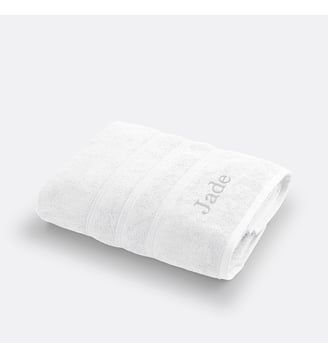 Drap de bain personnalisé coton bio - La Redoute Interieurs - Blanc