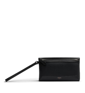 Pochette zippée M en cuir signature - Lancel - Noir