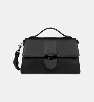 Grand sac à main Paris Ily en cuir - Lancaster - Noir