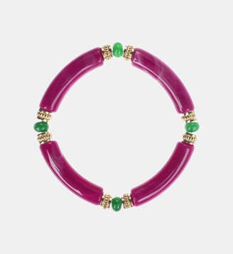 Bracelet de perles elastiqué NOMADE - Hipanema - Fuchsia