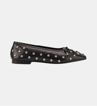Ballerines Carmen Cuir Studs Diamonds - Bons Baisers - Noir