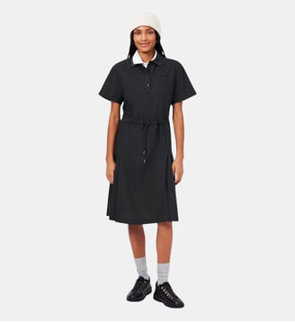 Robe polo plissée laine mélangée - Lacoste - Gris