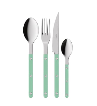 Set de 4 couverts de table, Bistrot - Sabre - Vert pastel