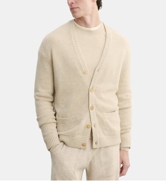 Gilet cachemire femme à poches - Bompard - Avoine